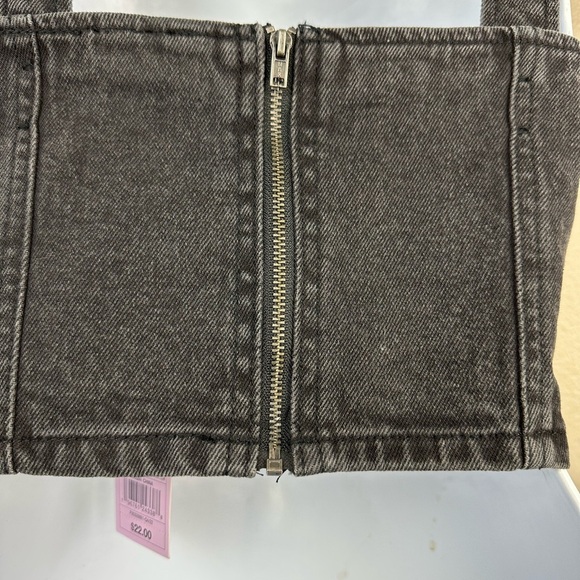 New! Wild Fable Women's Denim Lace-Front Corset Tank Top - Picture 4 of 4